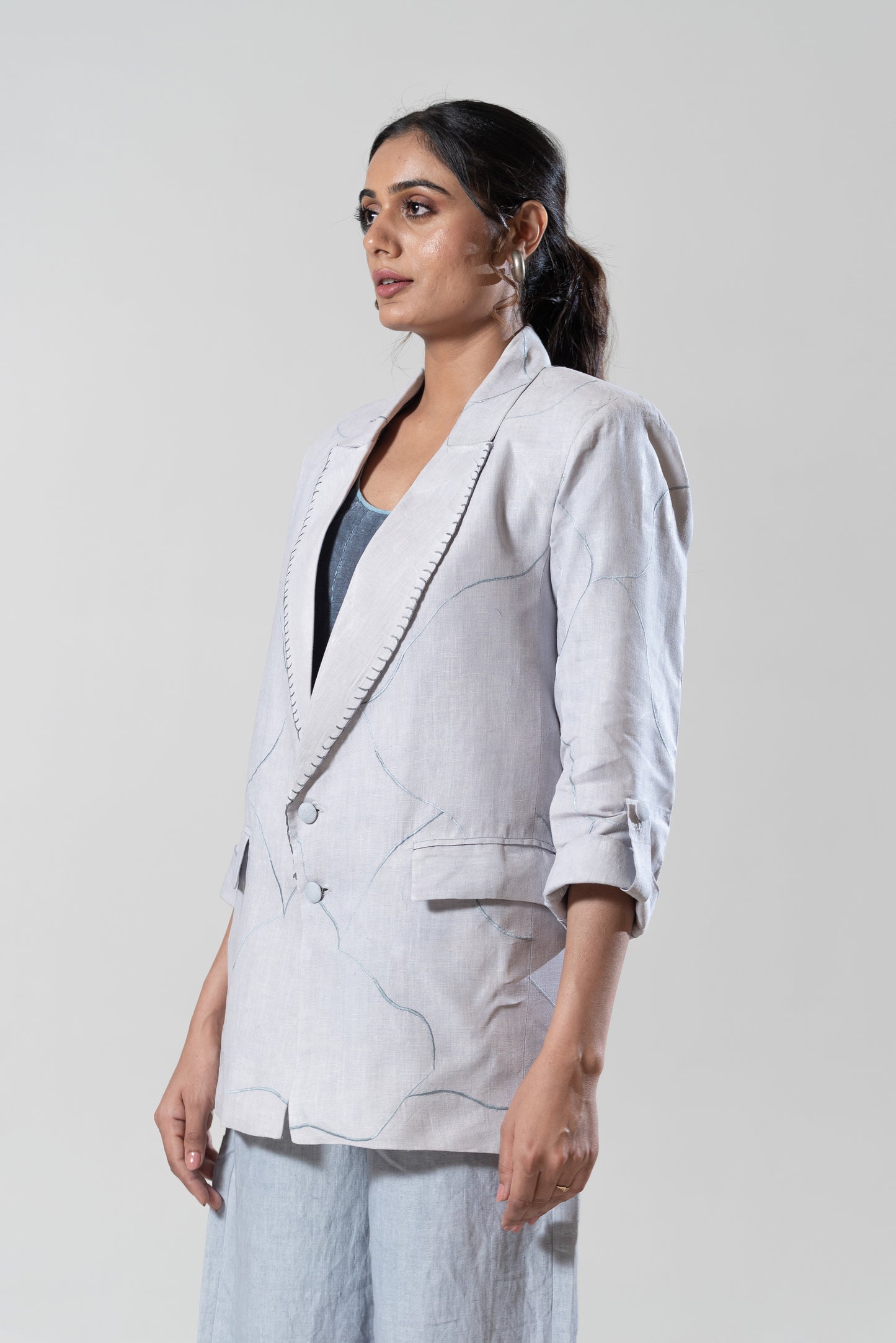 Machine and Hand Embroidered Blazer