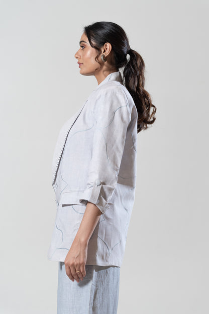 Machine and Hand Embroidered Blazer