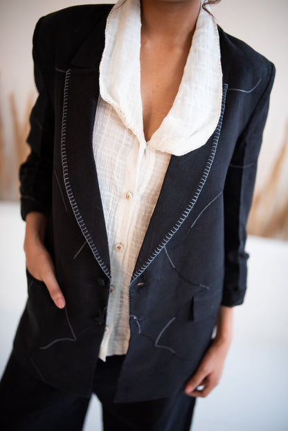 Machine and Hand Embroidered Blazer