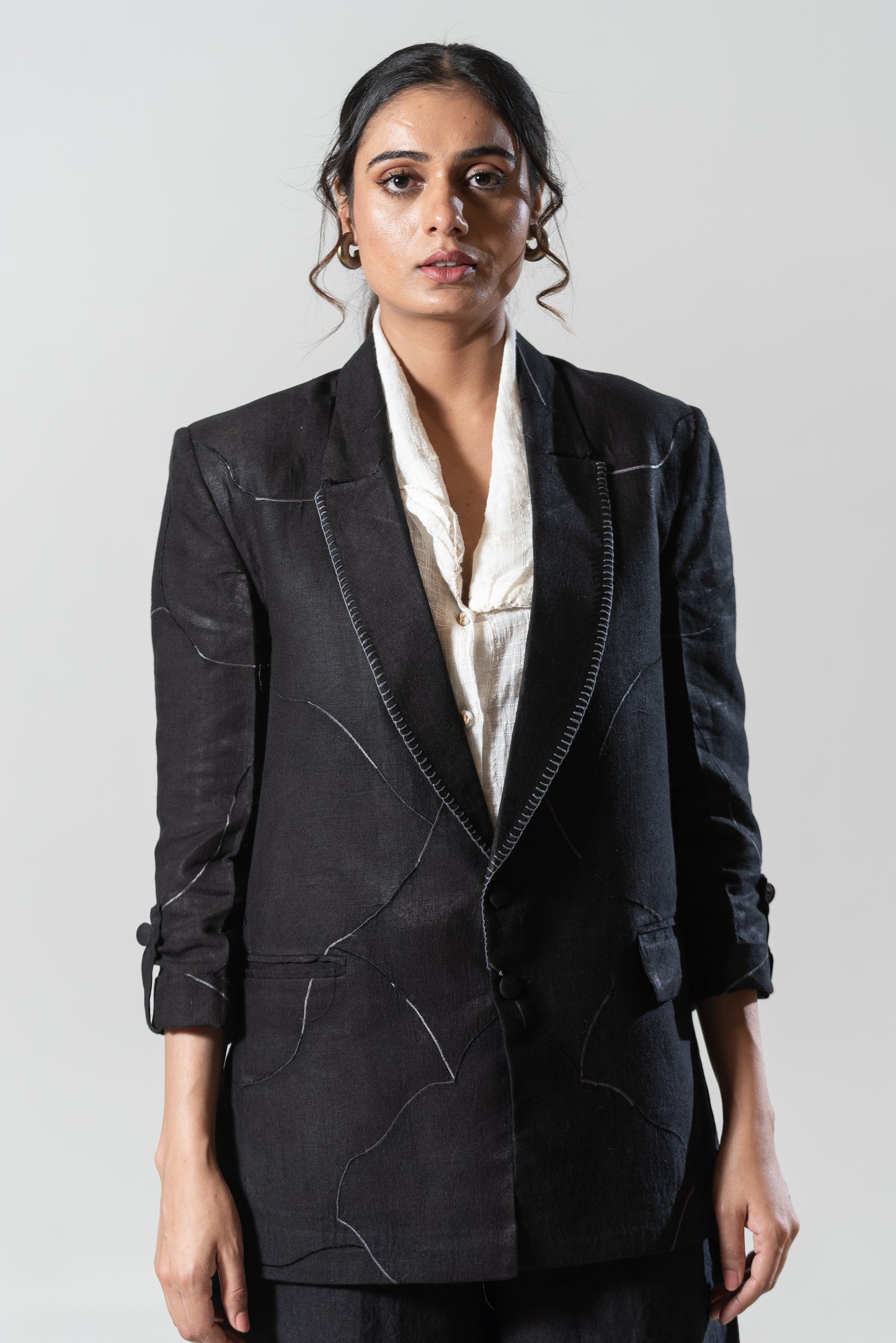Machine and Hand Embroidered Blazer