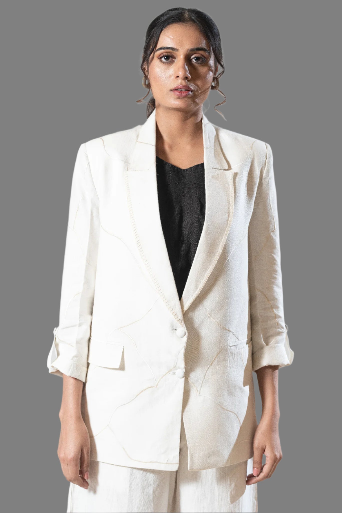 Machine and Hand Embroidered Blazer