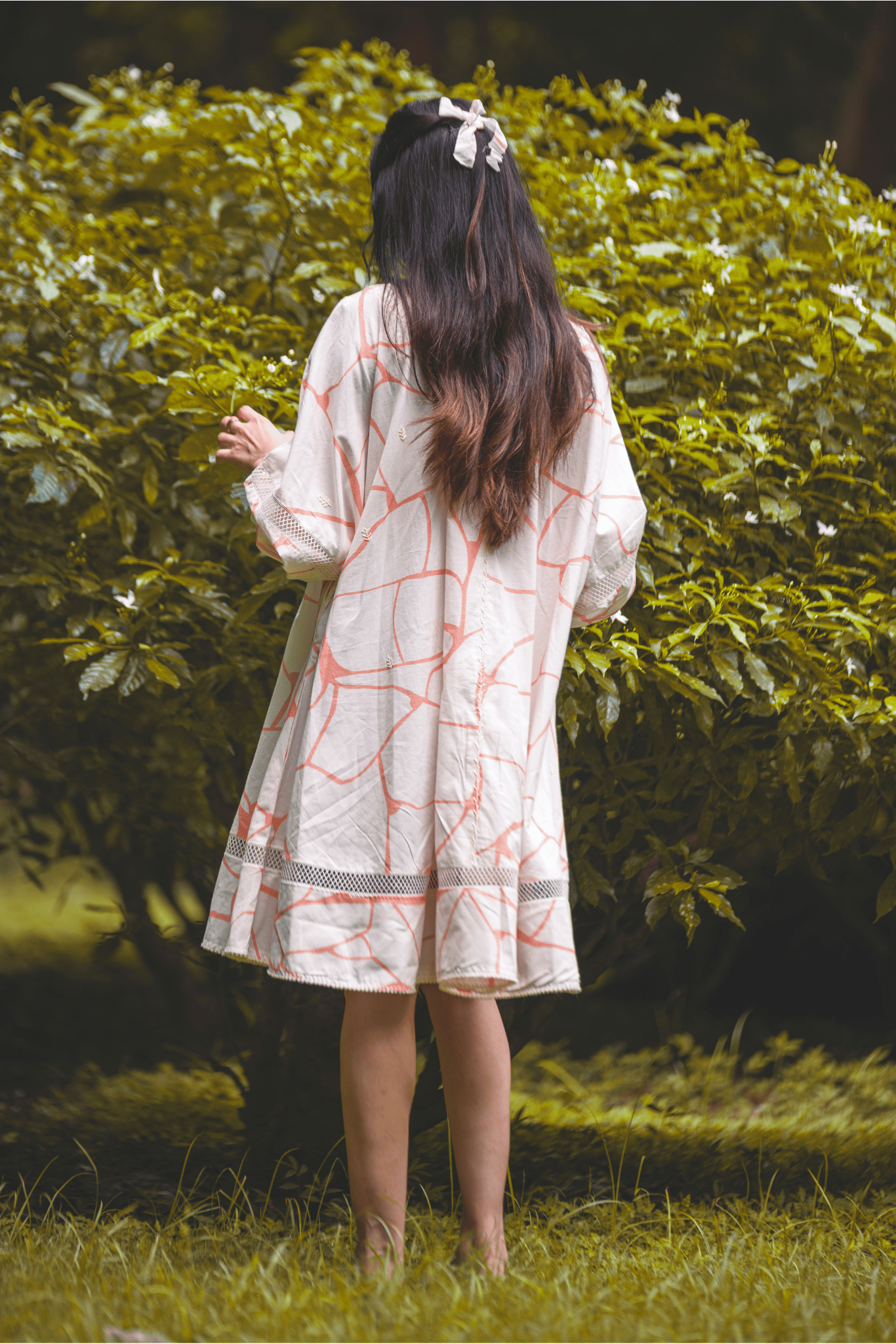 Beige Anti-Fit Cotton Dress