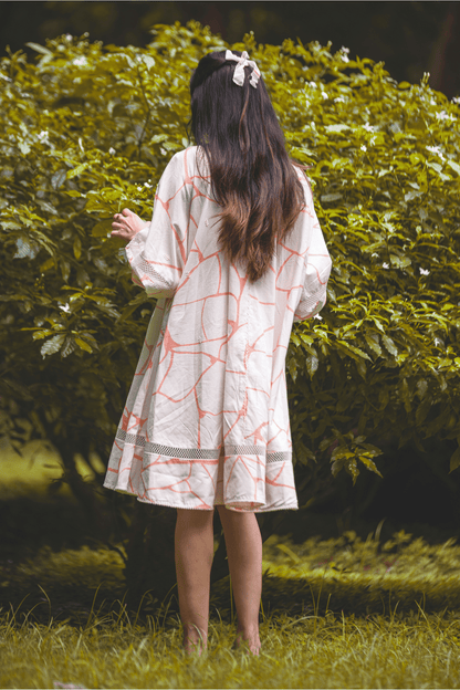 Beige Anti-Fit Cotton Dress