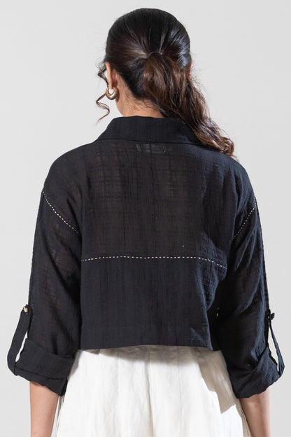 Cotton Cropped Shirt