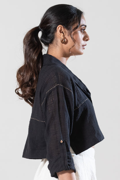 Cotton Cropped Shirt