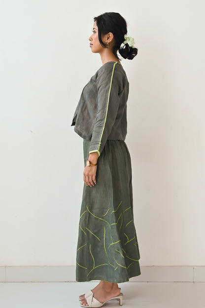 Olive Linen Co-Ord Set