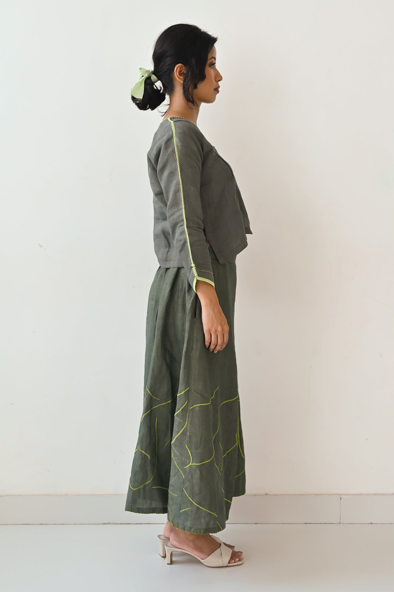 Olive Linen Co-Ord Set